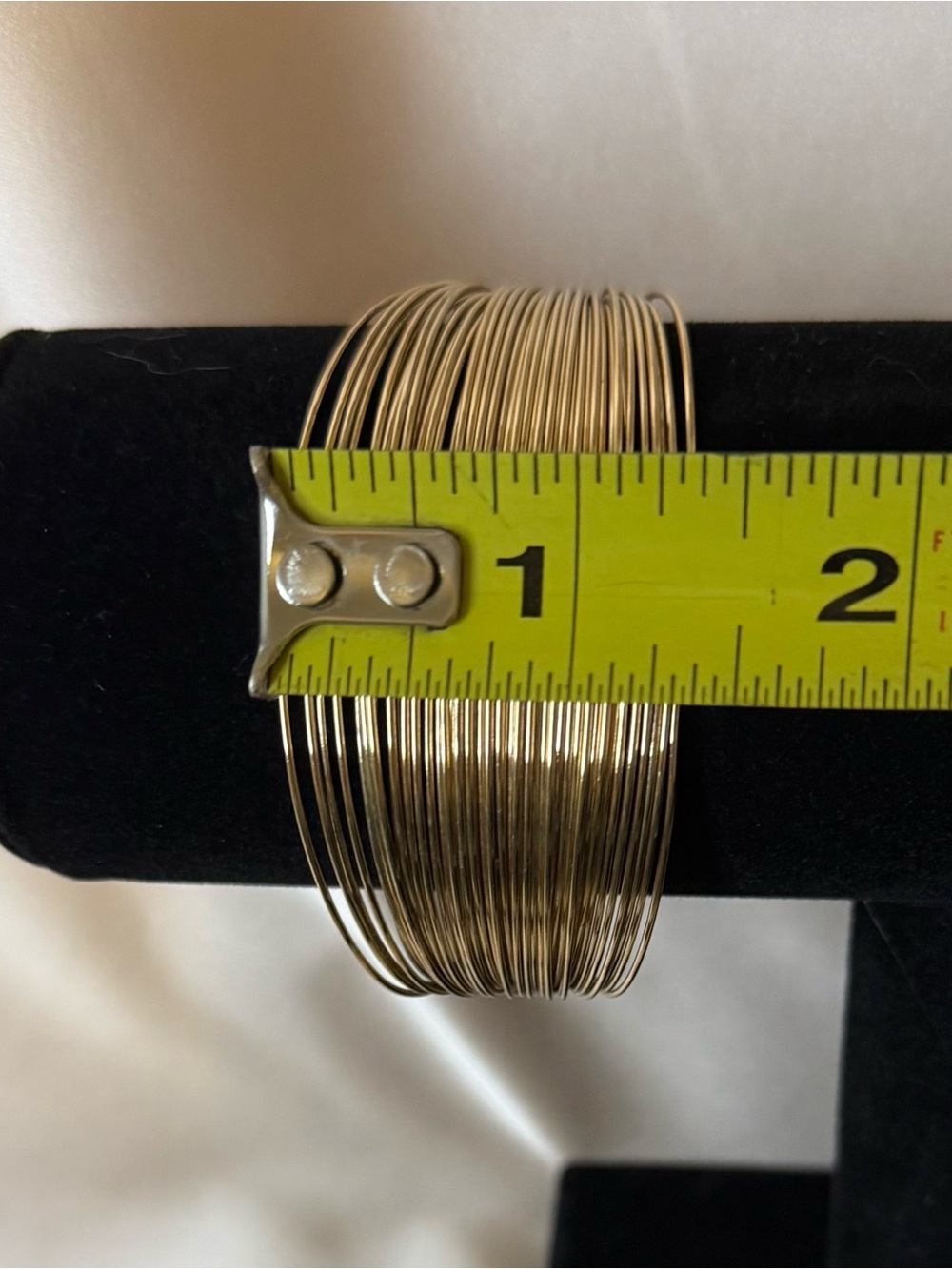 Gold Tone Multi-Strand Wire Cuff Bracelet - Picture 4 of 6